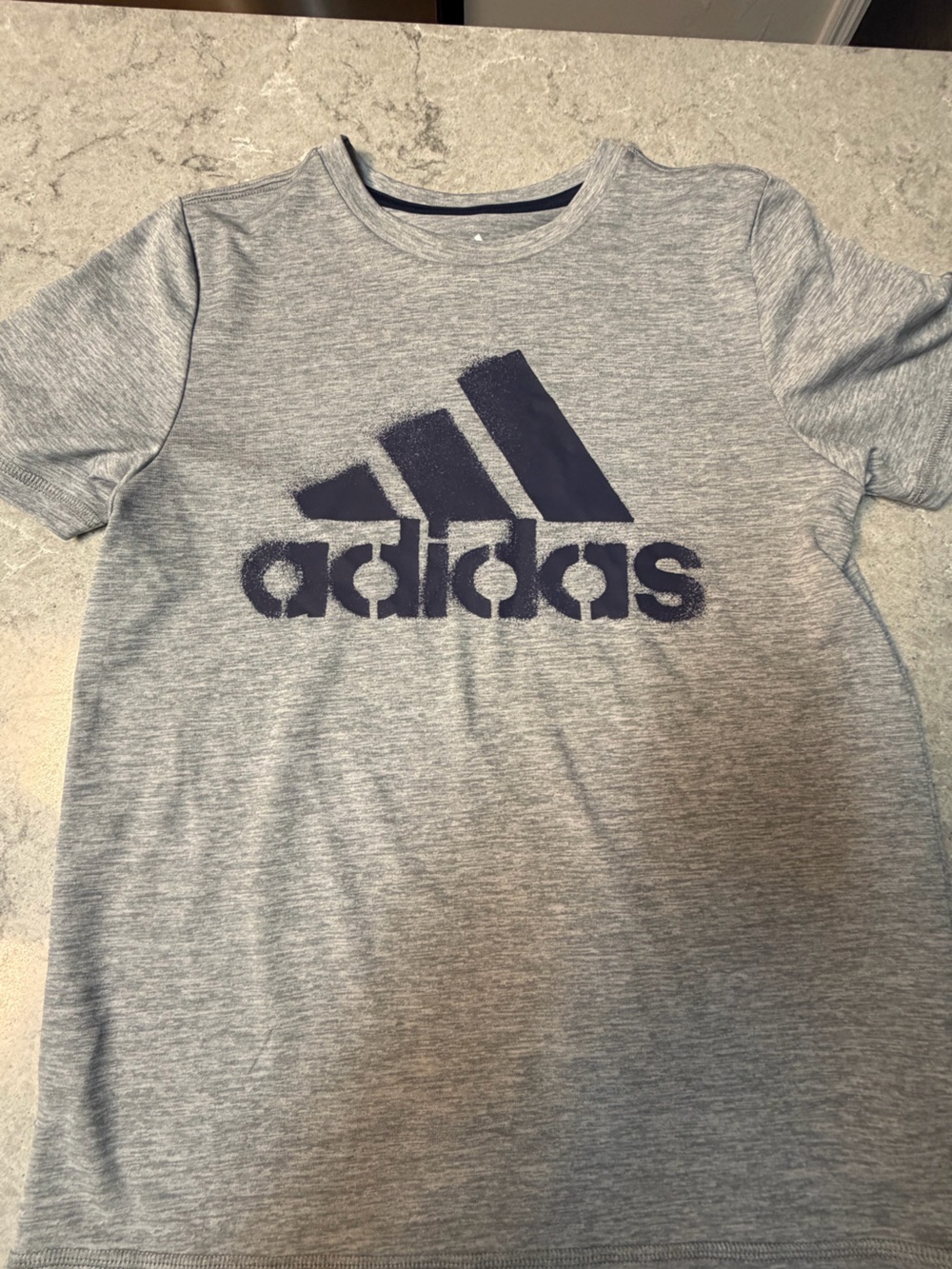 adidas Gray T-Shirt with Navy Logo